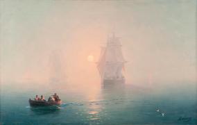 Картина Військовий корабель, І.К. Айвазовський