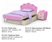 Ліжко Pn-11-2 (комплект) Pink BRIZ